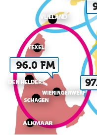 Vanaf nu ook in Kop Noord-Holland: FM 96.0
