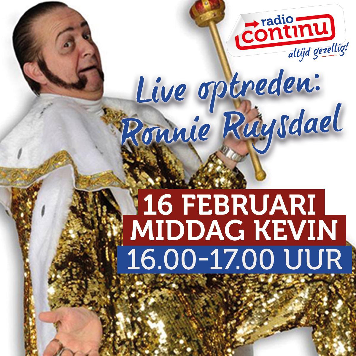 16-02: Ronnie Ruysdael te gast met live optreden in de studio!