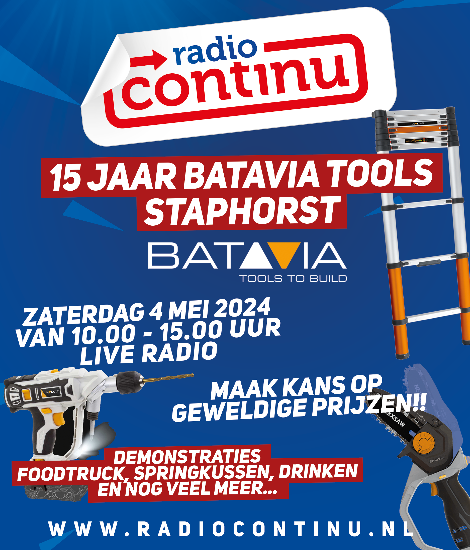 Maak kans op gereedschap van Batavia Tools!!