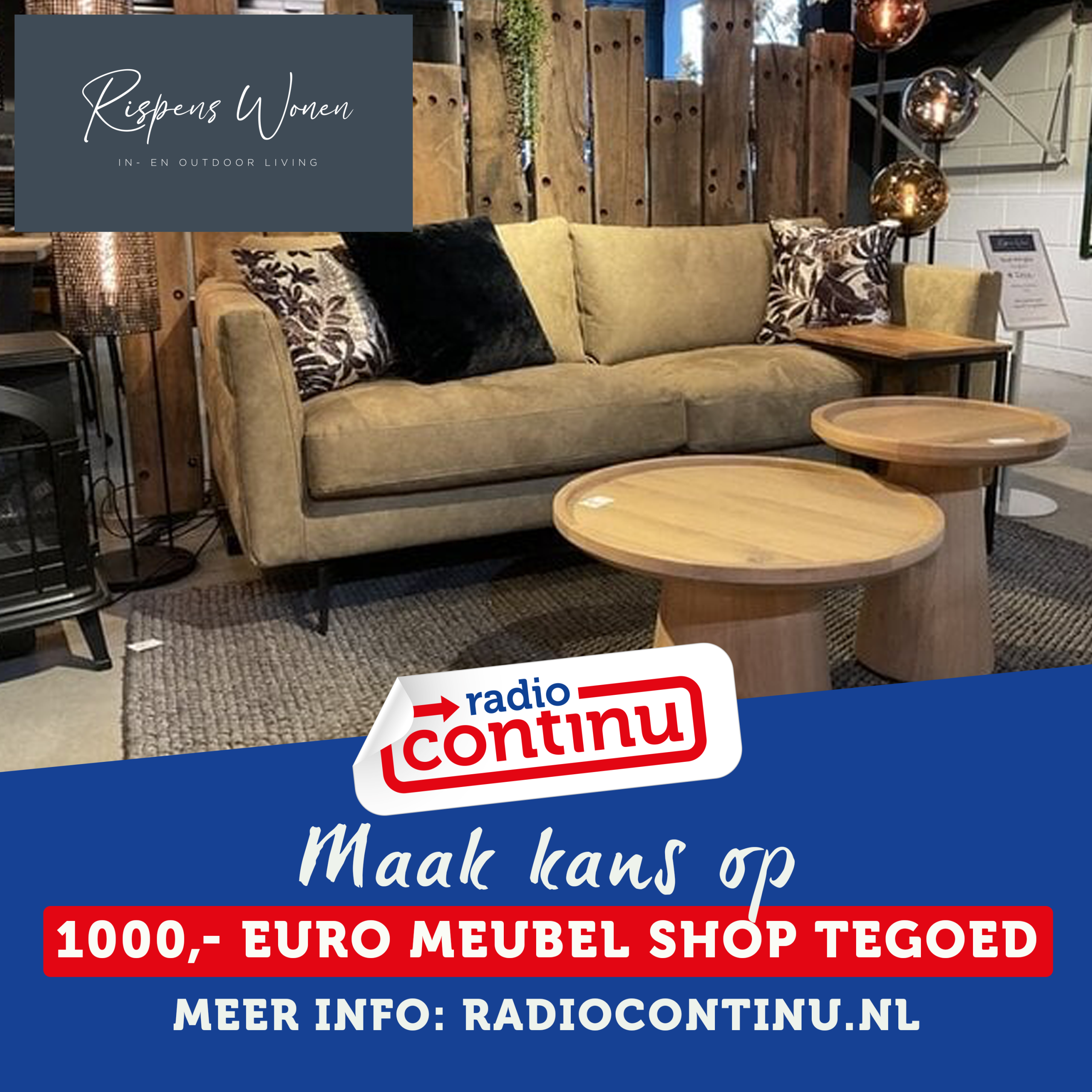 WIN 1000 EURO MEUBEL SHOP TEGOED (Week 44)